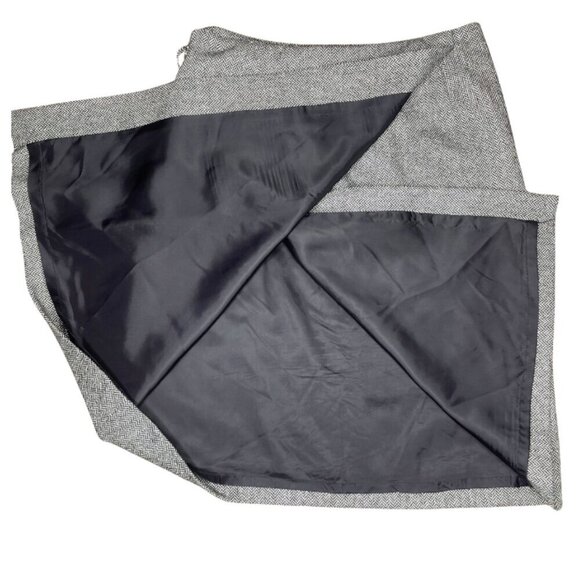 Liquid Wool Blend Lined Wrap Tweed Belted Midi Skirt Office Career Event Sz 4 - Picture 8 of 11